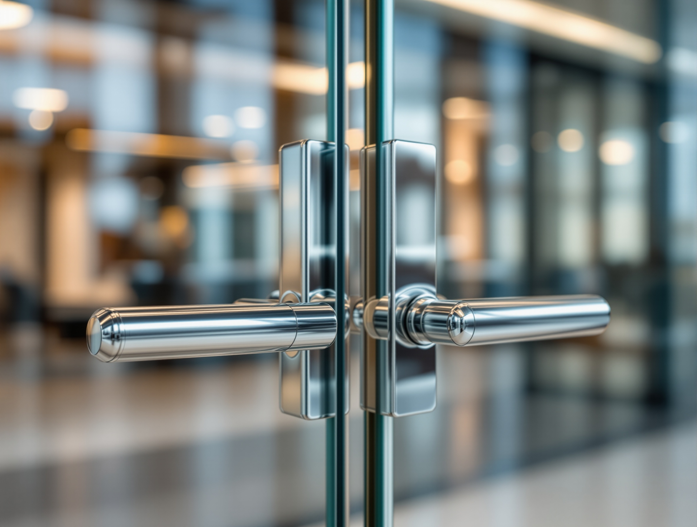 Commercial push bar exit hardware installation